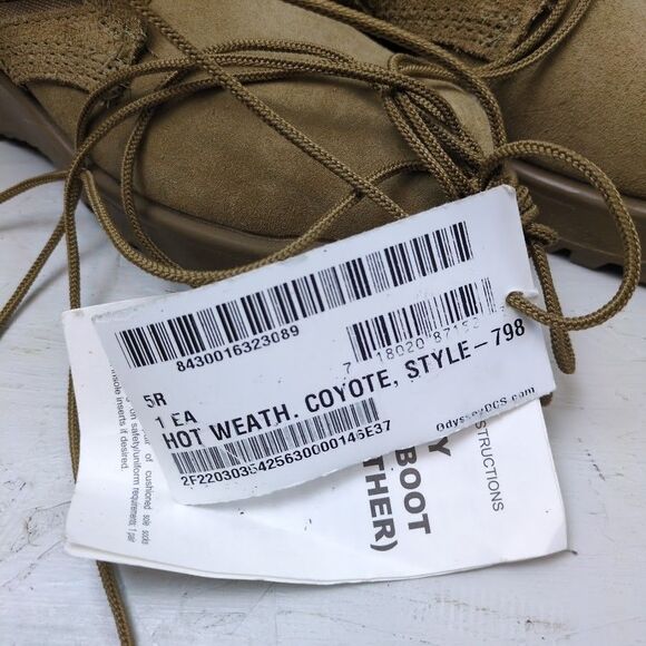 Army Hot Weather Combat Boot - Coyote Brown - Size: 5R - New - Picture 2 of 7